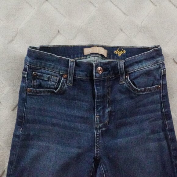 7 For All Mankind Dojo Jeans Womens 26 Wide Leg Western Cowgirl - Picture 2 of 12